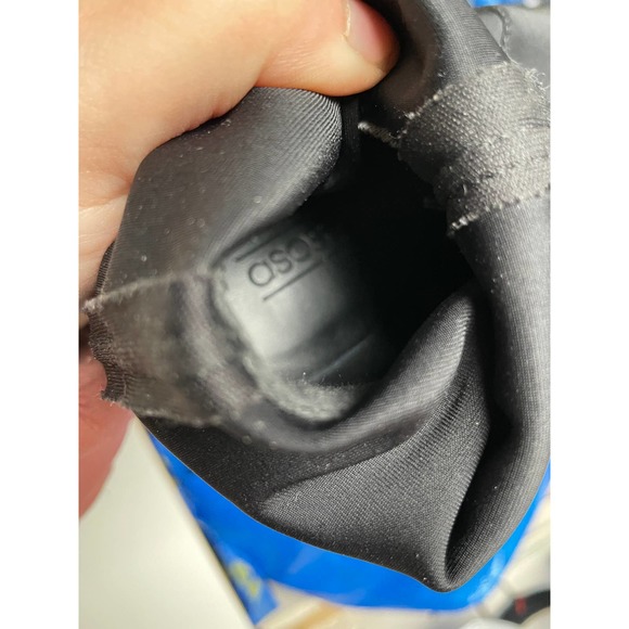 ASOS Boots Womens 7 Black Slip On Block Heel Sock Ankle Bootie Shoes - Picture 6 of 12